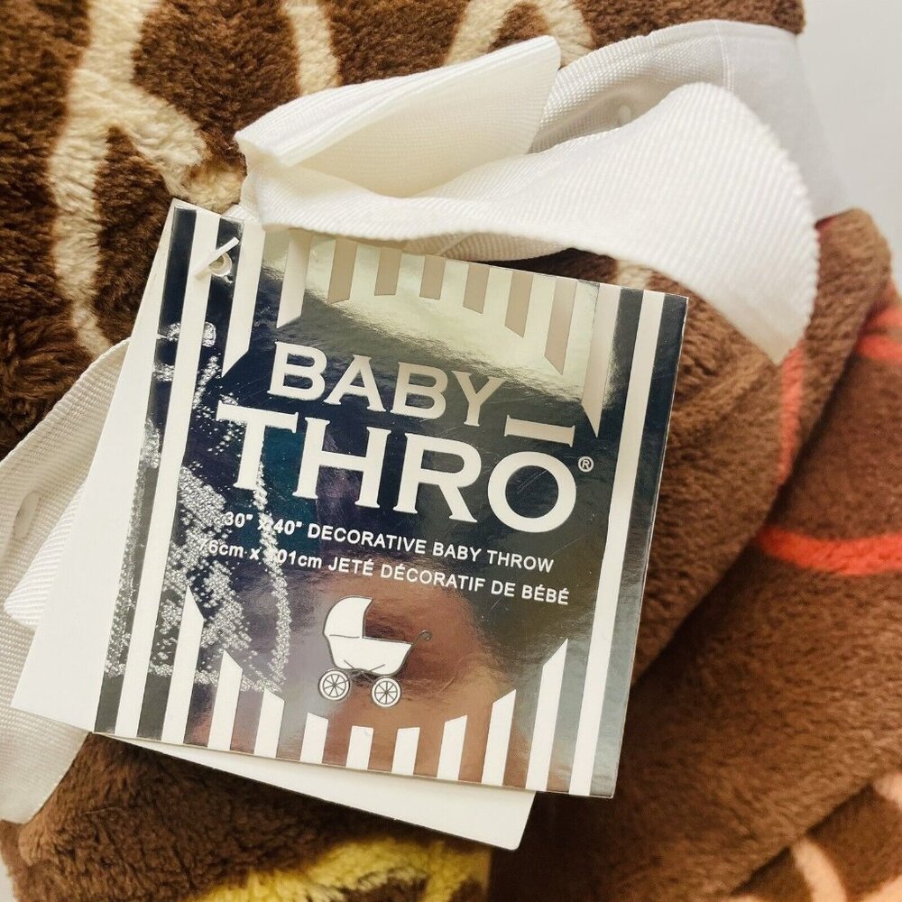 Baby Thro Decorative Throw Blanket 30x40 Inches Peace Symbols Brown Blanket NEW - Picture 2 of 6